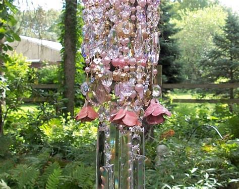 Sweetheart Roses Vintage Crystal Wind Chime Etsy