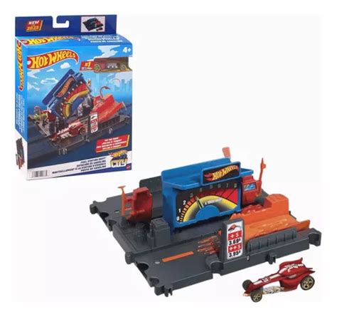 Hot Wheels Pista Posto De Gasolina C Carrinho Hmd Mattel Frete Gr Tis