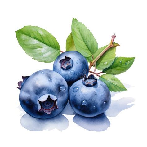 Watercolor Blueberry Stock Illustration Illustration Of Painting
