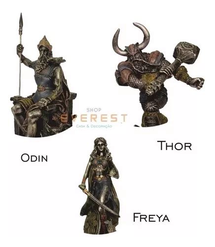 Thor Mitologia N Rdica Estatua Estatueta Odin Freya Frete Gr Tis