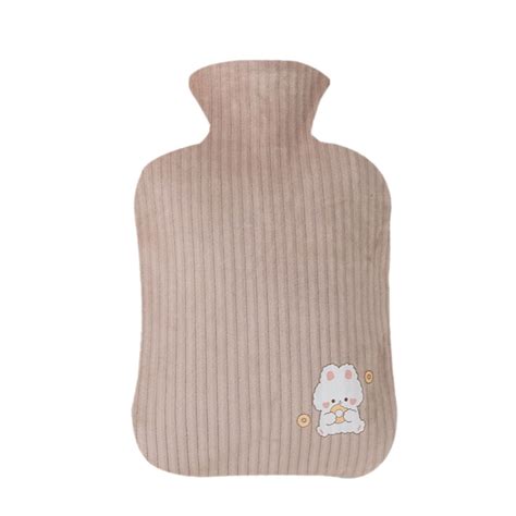 Lanema Cartoon Hand Warmer Hot Water Bag Plush Hot Water Bottle Heat Water Filling Keeping Warm