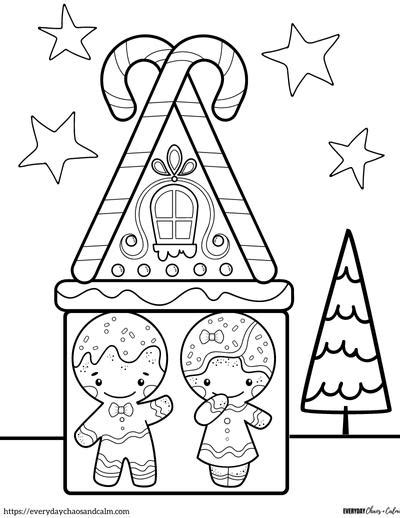 7 Free Gingerbread House Coloring Pages (Printable PDF)