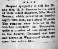 Mary Olive Seaman 1897 1927 Monumento Find A Grave