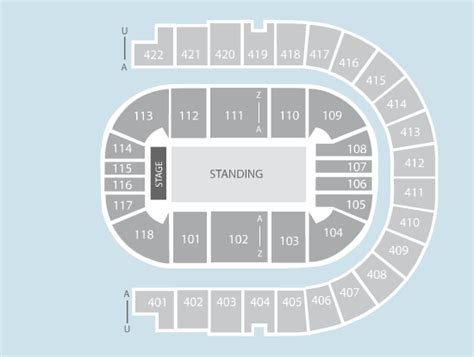 Standing Seating Plan - The O2 Arena