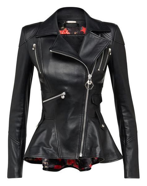 Philipp Plein Leather Jacket Perfection In Rosepython Modesens