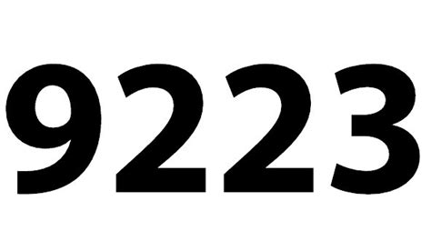 Zahl 9223