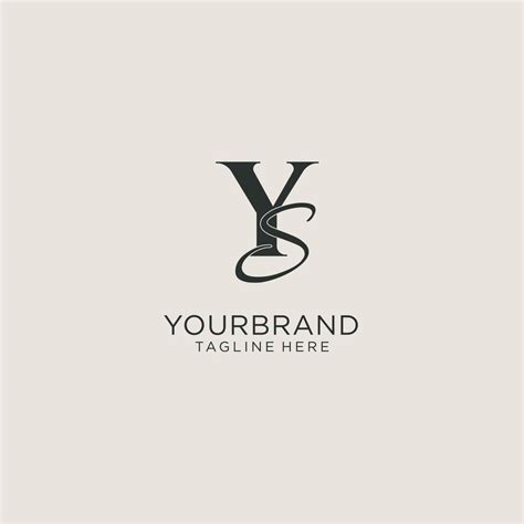 Monograma De Letras Iniciales Ys Con Elegante Estilo De Lujo Identidad Corporativa Y Logotipo