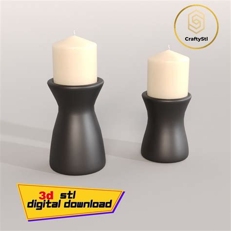 Candle Holder Stl Files For 3d Printing Modern Candle Holder 3d Print