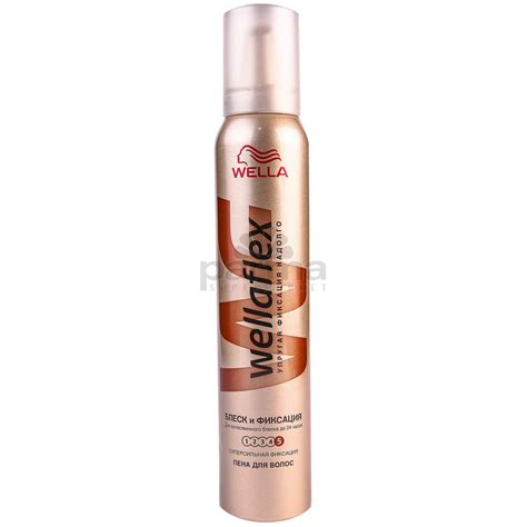 Hair mousse "Wellaflex" gloss and fixation 200 ml
