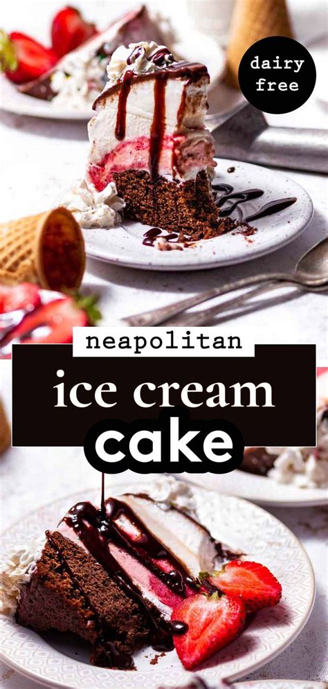 Neapolitan Ice Cream Cake Vegan Dairy Free Cake Vegan Ice Cream