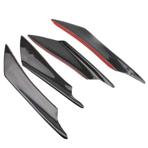 4 Stuks Carbon Fiber Stijl Auto Bumper Fin Canard Grandado