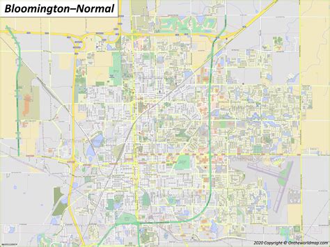 Detailed Map of Bloomington-Normal