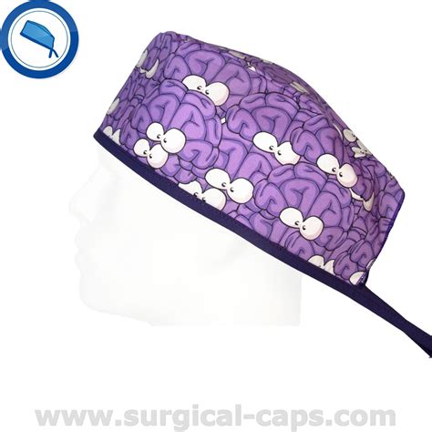 Surgical Caps Purple Brains Eyes 812 Surgical Caps