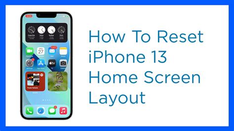 How To Reset Home Screen Layout On Apple Iphone Youtube