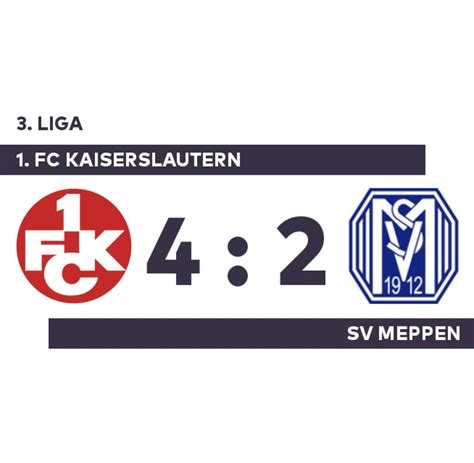 1 FC Kaiserslautern SV Meppen Lautern schlägt Meppen 3 Liga WELT