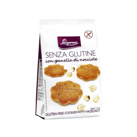 Lazzaroni Biscotti Con Granella Di Nocciole Senza Glutine G