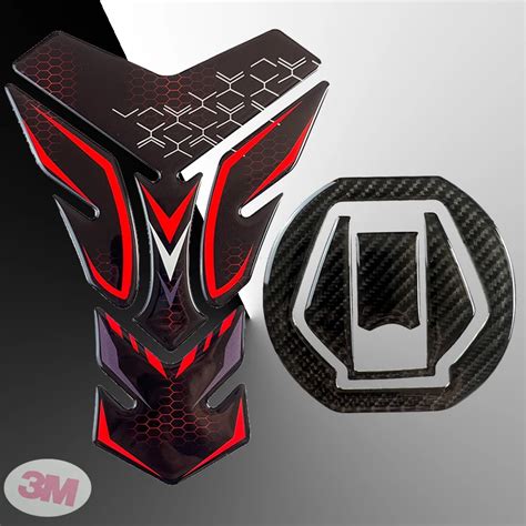 3D Carbon Fiber Motorcycle Stickers Fuel Tank Cover Pad TankPad Decals