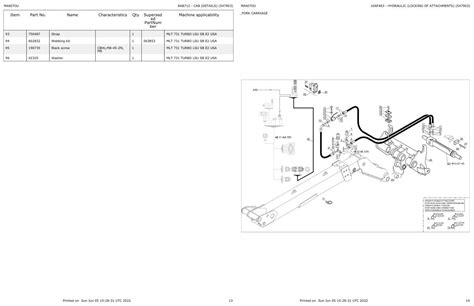 Manitou Telehandler Mlt Turbo Lsu Sb E Usa Parts Catalog