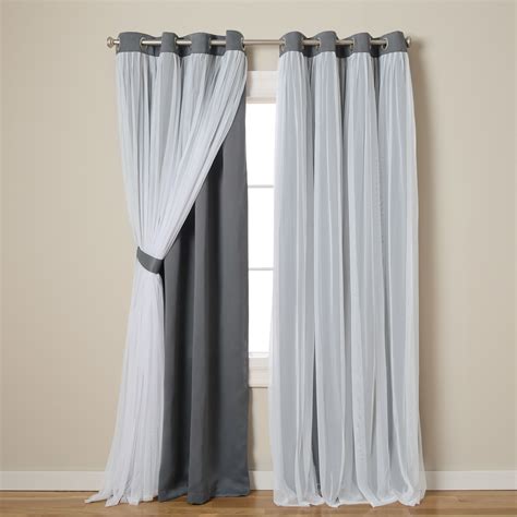 Exclusive Home Curtains Catarina Layered Solid Room Darkening Blackout