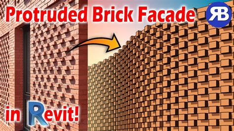 Revit Snippet Create Parametric Protruding Bricks Facade YouTube