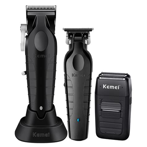 Maquina De Cortar Cabelo Kemei É Boa - Conjunto De Máquina De Cortar Cabelo Kemei Km-2299 Km-2296 Km-1102 Com ...