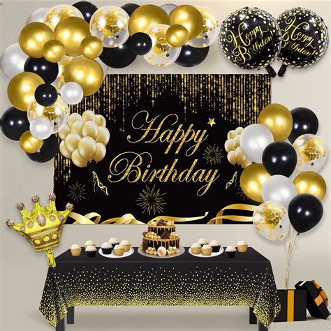 Celebrate In Style With Black And Gold Birthday Party Decorations