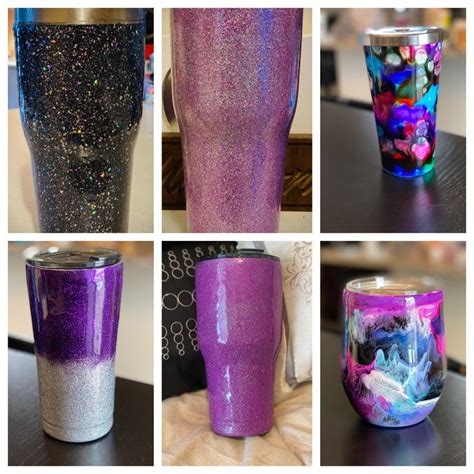 Glitter And Alcohol Ink Tumblers Unique Items Products Personalized