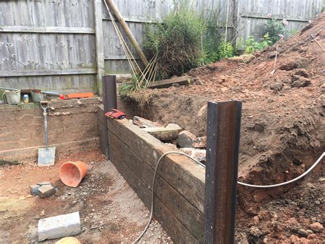 How To Build A Garden Wall With Railway Sleepers