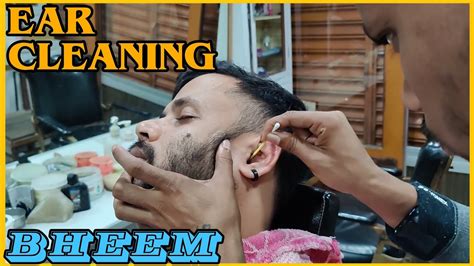 Ear Cleaning Ear Massage And Ear Cracking By Indian Barber Bheem💈 Asmr