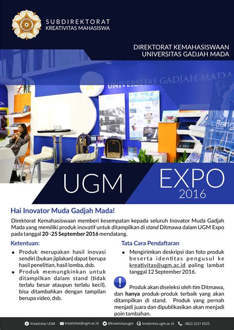 Pendaftaran Inovator Gadjah Mada Untuk UGM EXPO 2016 Direktorat