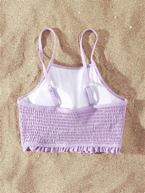 Emmiol Envío gratis 2024 Top de bikini de canalé Morado L de Bikinis en la tienda en línea EMMIOL