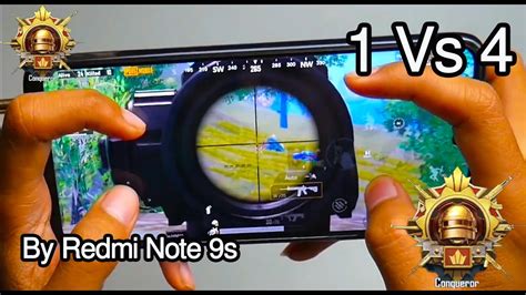 Redmi Note 9s Test PUBG Mobile Handcam 5Finger Full Gyro Solo Vs Squad