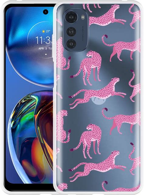 Motorola Moto E32s Hoesje Roze Cheeta S Designed By Cazy Bol