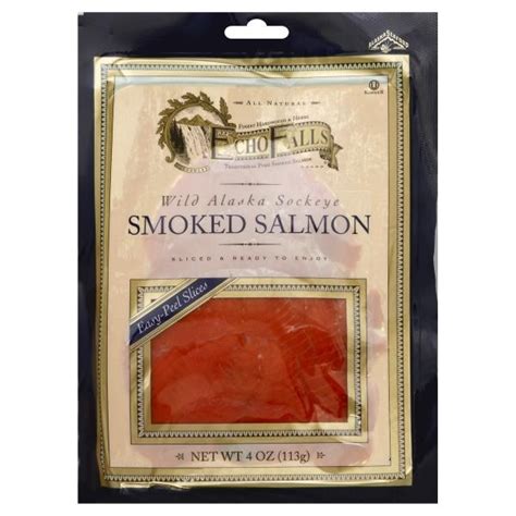 Echo Falls Smoked Salmon Wild Alaska Sockeye 4oz Sunac