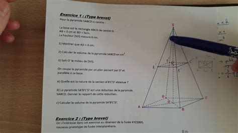 Correction Des Exercices Type Brevet Sur La Géométrie Dans L espace