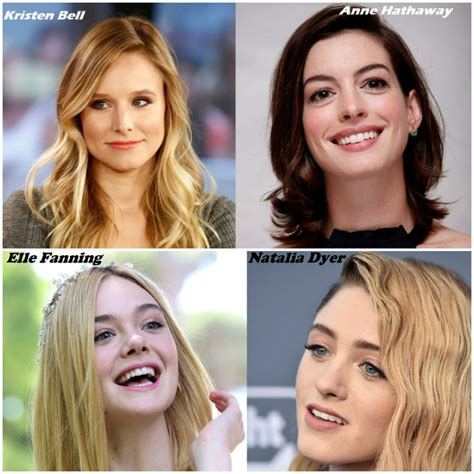 Kristen Bell Anne Hathaway Elle Fanning Natalia Dyer Blowbang French Kiss For 5 Minutes