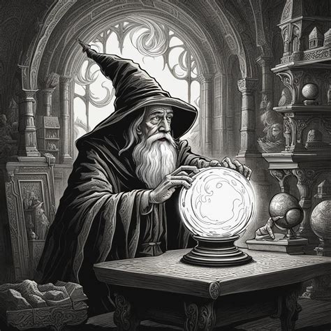 A wizard pondering an orb - AI Generated Artwork - NightCafe Creator