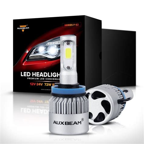 Auxbeam LED Headlights F-S2 Series H11 LED Headlight Bulbs with 2 Pcs of H11 LED Conversion Kits ...