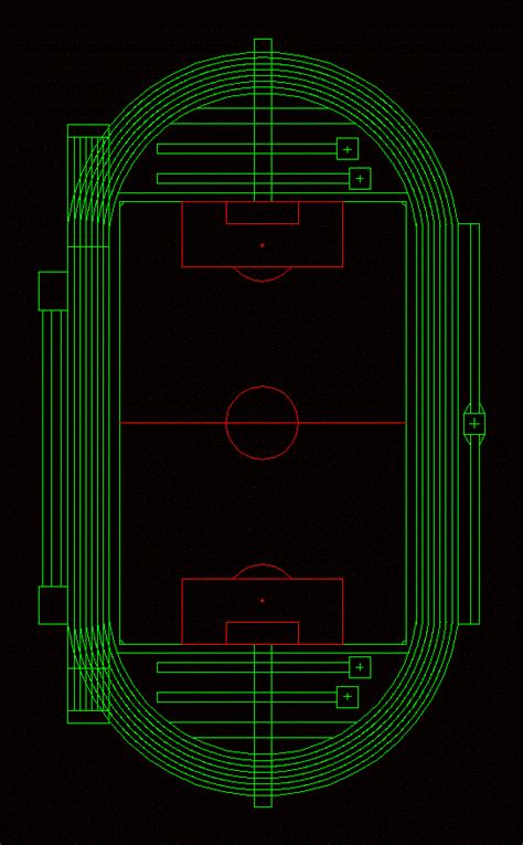 Campo De Deportes En Autocad Librer A Cad