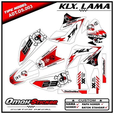 Jual DECAL KAWASAKI KLX LAMA FULL BODY BOLEH REQUES NAMA DAN NOMOR