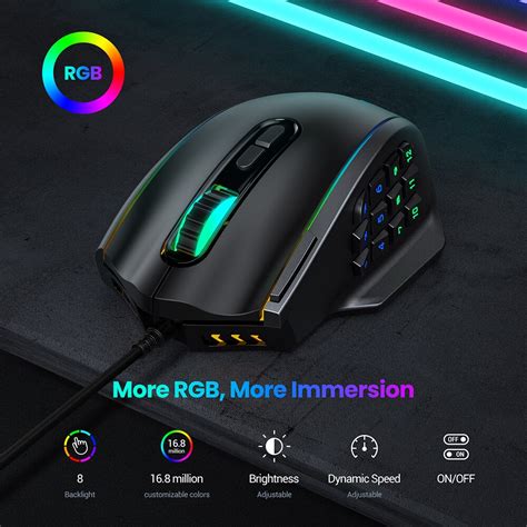 Victsing Ergonomic Wired Gaming Mouse Led Usb Computer Mouse Gamer Rgb