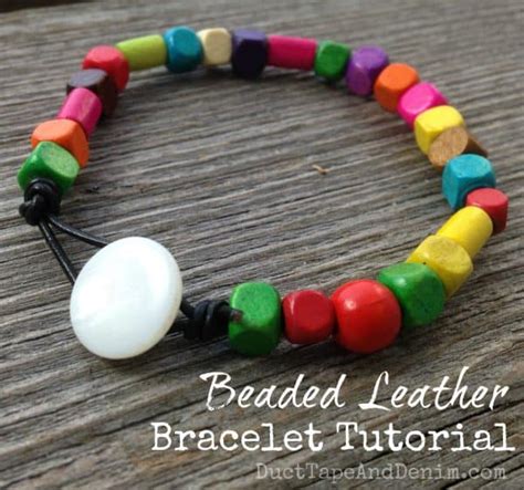 Beaded Leather Bracelet Tutorial Diy