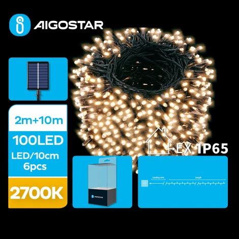 Aigostar Guirlande Solaire De No L Xled Fonctions M Ip Blanc