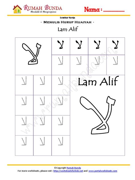 Menulis Hijaiyah Lam Alif Ya Pdf