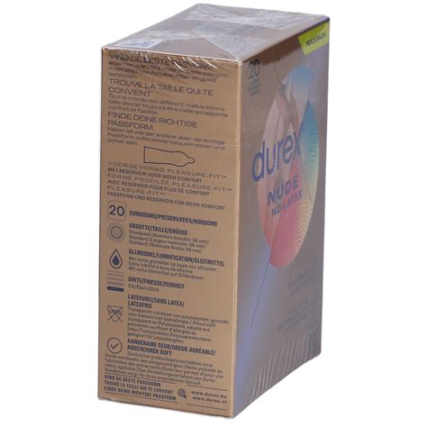 Durex Nude Pr Servatifs Sans Latex Sensation Peau Contre Peau Pc S Redcare Pharmacie