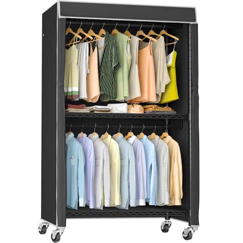 Vipek V C Heavy Duty Rolling Garment Rack With Cover Clothing Rack