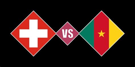 Premium Vector Switzerland Vs Cameroon Flag Concept Vector Illustration