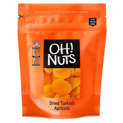 Dried Turkish Apricots 2 LB Bulk Fresh Dehydrated Natural Apricots