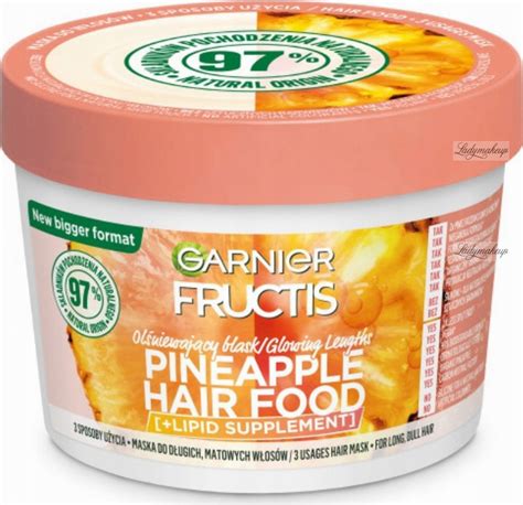 GARNIER - FRUCTIS - PINEAPPLE HAIR FOOD MASK - Hair mask - Pineapple ...