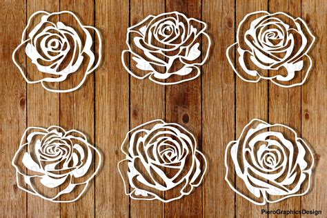 Roses And Stencil Svg Files For Silhouette Cameo And Cricut By